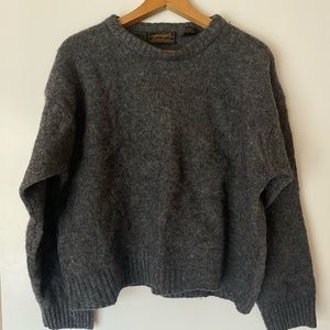Eddie Bauer Gray Wool Sweater L